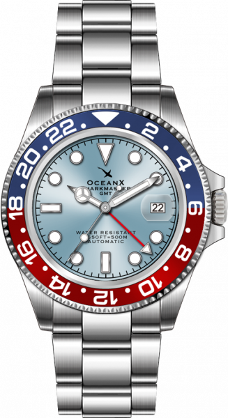 OceanX Sharkmaster GMT 42mm Ice Blue-Red Automatic