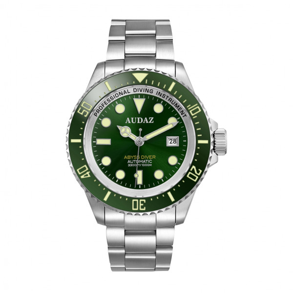 Audaz Abyss Diver Green 1000m Automatic inkl. Gummiarmband