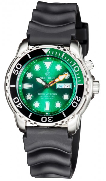 Deep Blue ProTac Diver 1000m Green-Black-Green Automatic