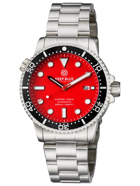 Deep Blue Diver 1000 II Black-Red Matt Steel