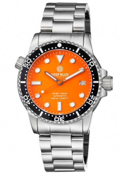 Deep Blue Diver 1000 II Black-Orange Matt Steel