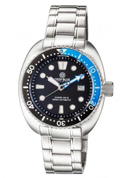 Deep Blue Military Diver 300 Black-Blue Steel