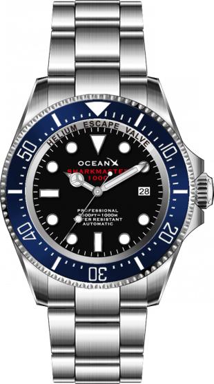 OceanX Sharkmaster 1000 44mm Blak-Blue Automatic