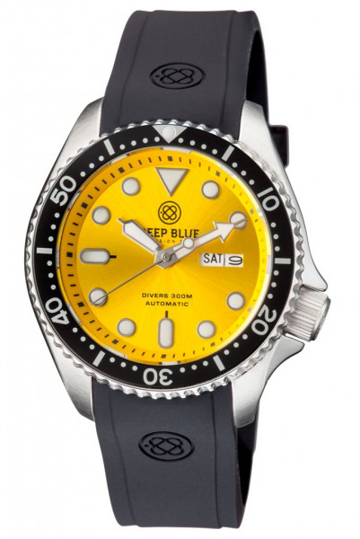 Deep Blue Military Diver 300 40mm Automatic Yellow