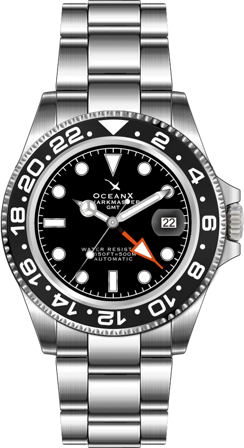 OceanX Sharkmaster GMT 42mm Black Automatic TimeStore24