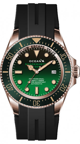 OceanX Sharkmaster 1000 Green-Black Gradient Rubber Automatic