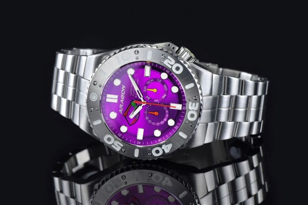 ARAGON Enforcer Power Reserve Purple 50mm Auto Limited Edition