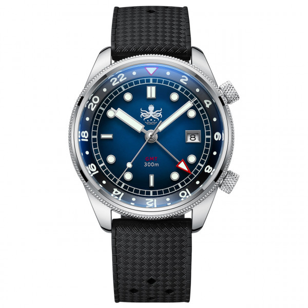 Phoibos Eagle Ray Blue GMT 300m Diver