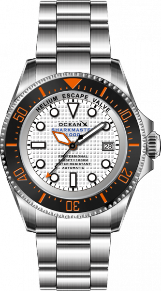 OceanX Sharkmaster 1000 White-Black Automatic