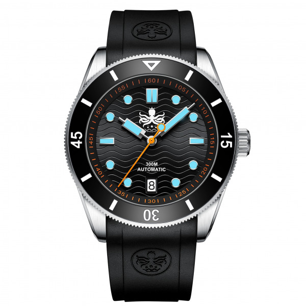 Phoibos Wave Master Black 300m Diver Automatic