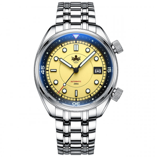 Phoibos Eagle Ray Pastel Yellow 200m Diver Automatic