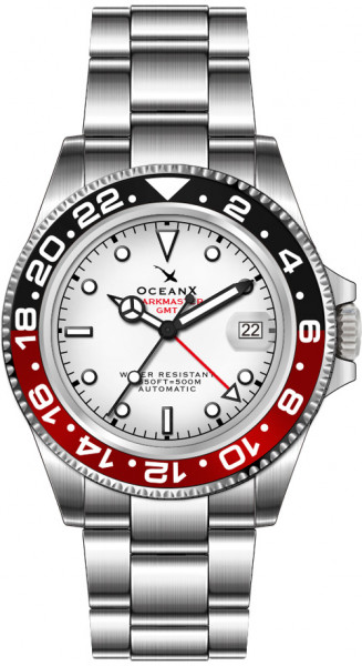 OceanX Sharkmaster GMT 42mm Black-Red White Automatic