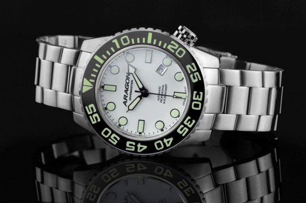 ARAGON Divemaster IV EVO White Full Lume Automatic 48mm