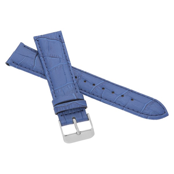 Lederarmband Blau Croco LM-30 Uhrenarmband