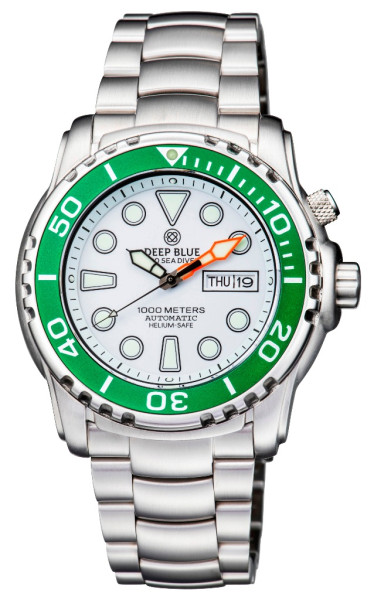 Deep Blue Sea Diver I 1000m White-Green