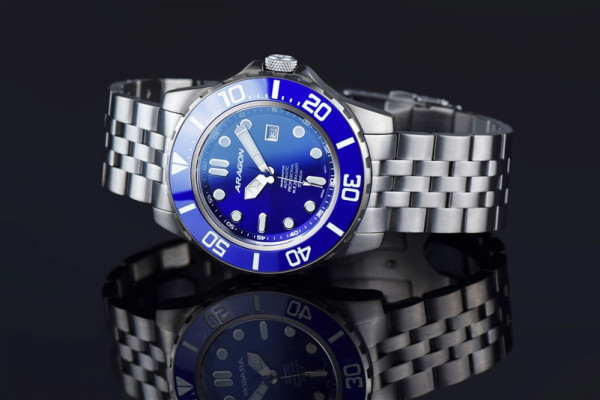 ARAGON Divemaster Titanium Blue 50mm