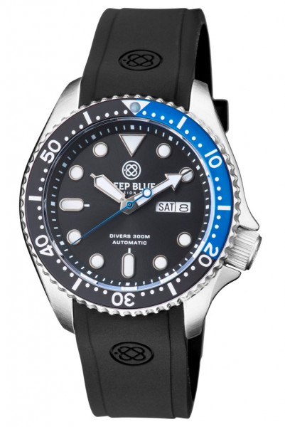 Deep Blue Military Diver 300 40mm Automatic Black-Blue