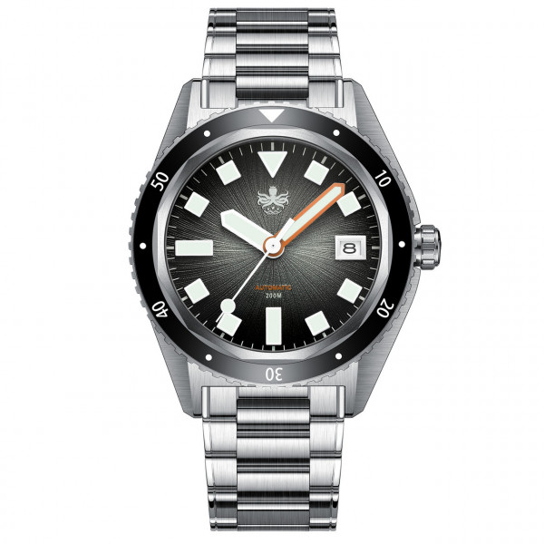 Phoibos Argo Grey-Black 200m Diver Automatic