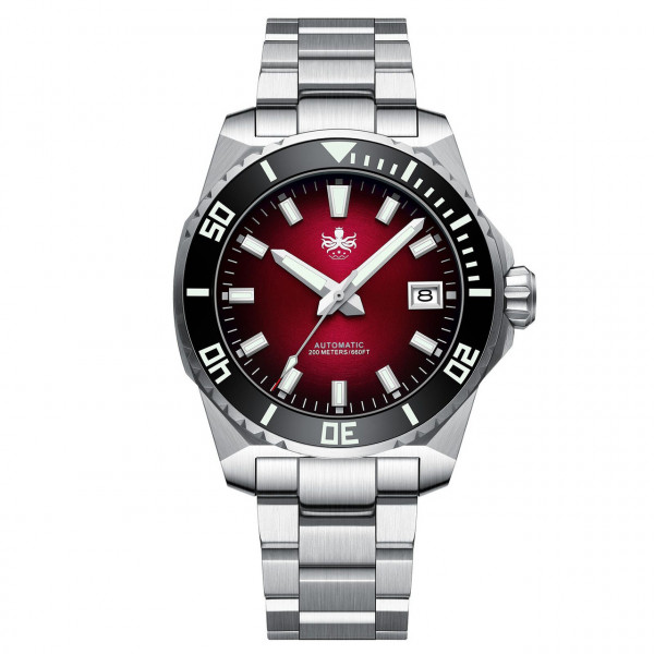 Phoibos Leviatan Red 200m Diver Automatic Steel