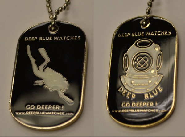 Deep Blue Dog Tag Luminous