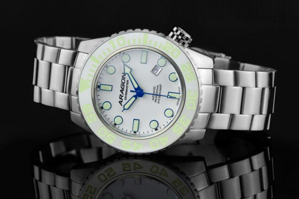 ARAGON Divemaster IV EVO White I Full Lume Automatic 48mm