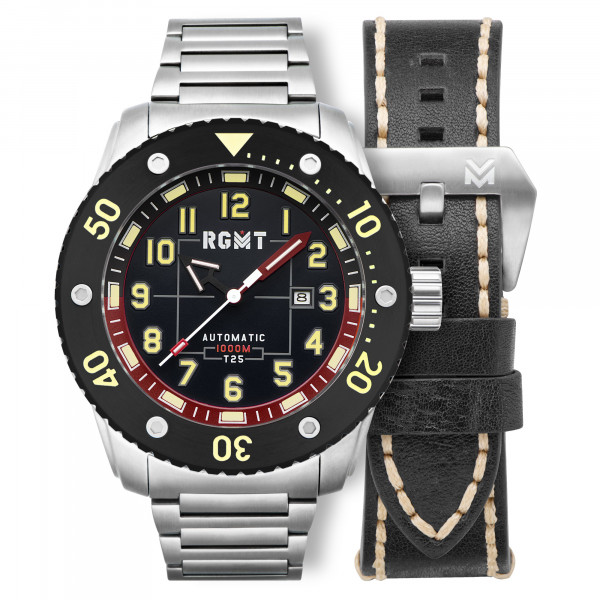 RGMT All-Brite Tritium Leather Black 54mm Automatic Set