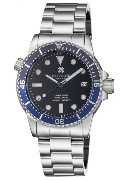 Deep Blue Diver 1000 Black-Blue-Black-Steel