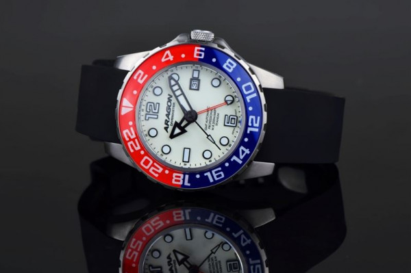 ARAGON Divemaster Titanium White GMT 50mm