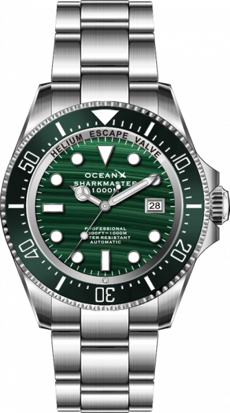 OceanX Sharkmaster 1000 44mm Malachite Stone Automatic Limited Edition