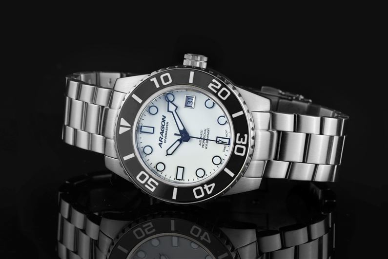 ARAGON Divemaster 42mm Swiss White Lume Automatic