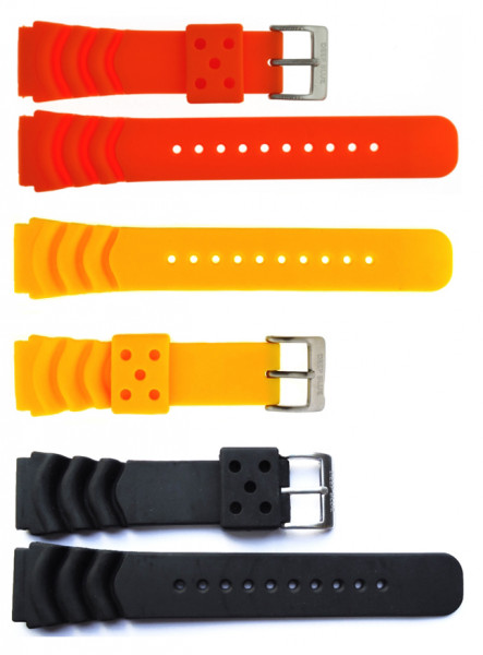 Deep Blue Gummiarmband Vent Black Orange Yellow