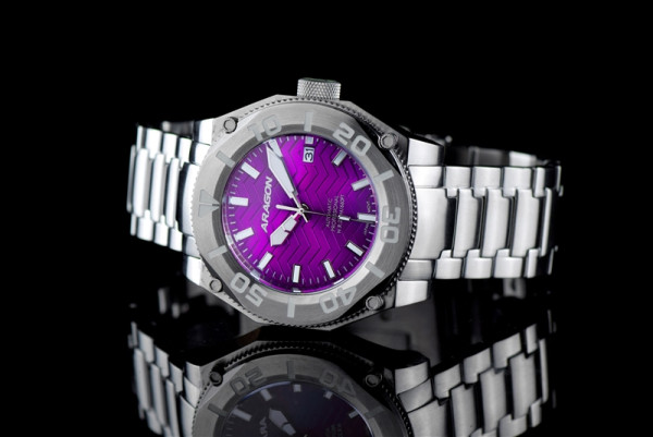 ARAGON Armour Purple Automatic 44mm Steel