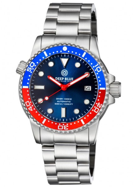 Deep Blue Diver 1000 II Blue-Red-Blue-Red Steel